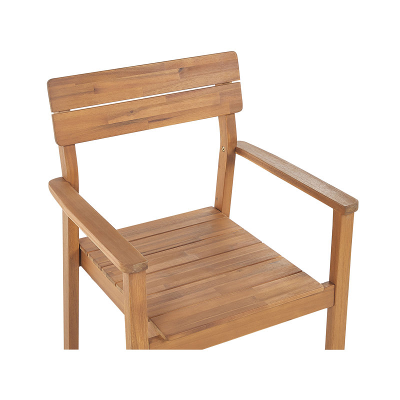Amick 6 - Person Acacia Wood Patio Dining Set with Rectangular Table