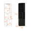 Armoire de bar moderne à 2 tablettes 8 pièces Modern Black
