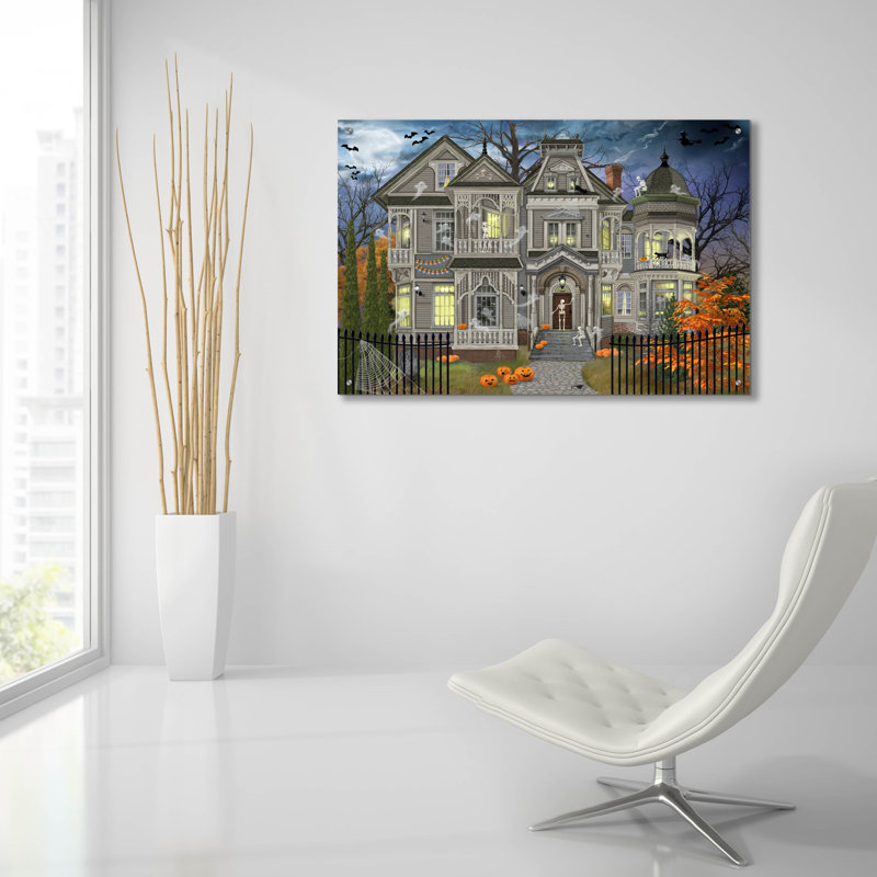 "Halloween House" par Bigelow Illustration, H 24 po x l 36 po x P 0,2 po