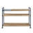 Bookshelf W/3 Shelves In Oak & Sandy Black Finish,Console Table,Sofa Table