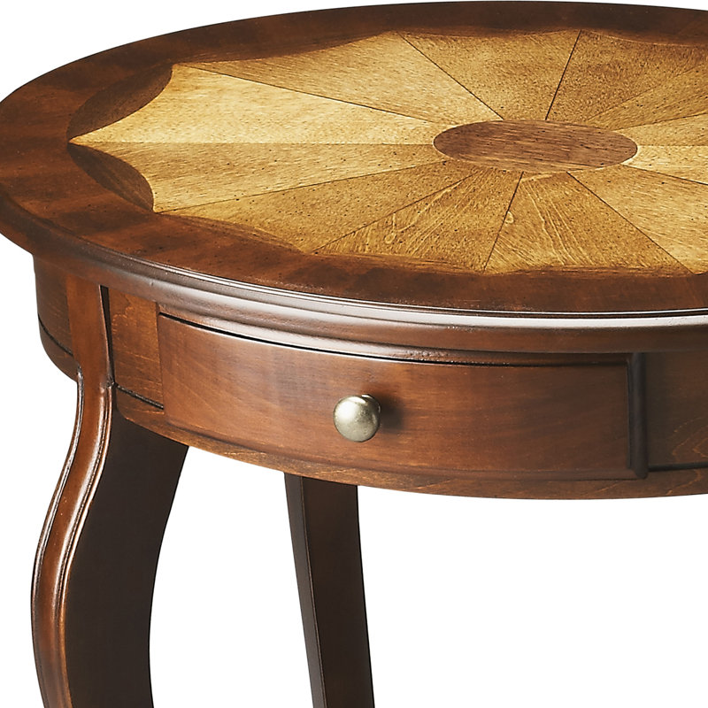 Jeanette Nouveau Oval Side Table, Plantation Cherry