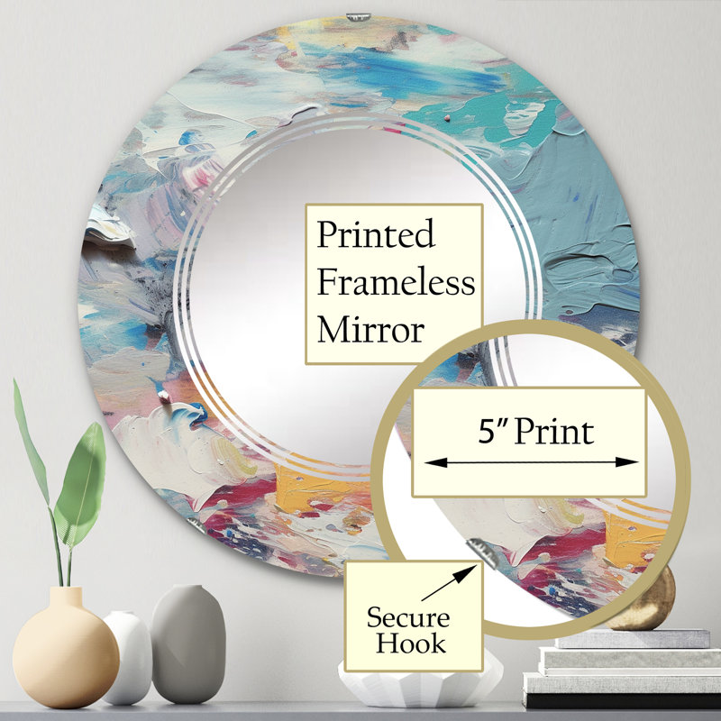 Miroir mural rond Balis, 24 po x 24 po