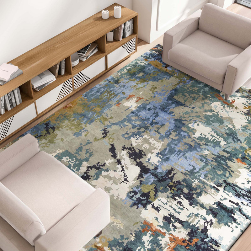Abstract Area Rug, Rectangle 10' x 14'