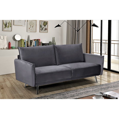 Seychella 72.83" Velvet Square Arm Sofa