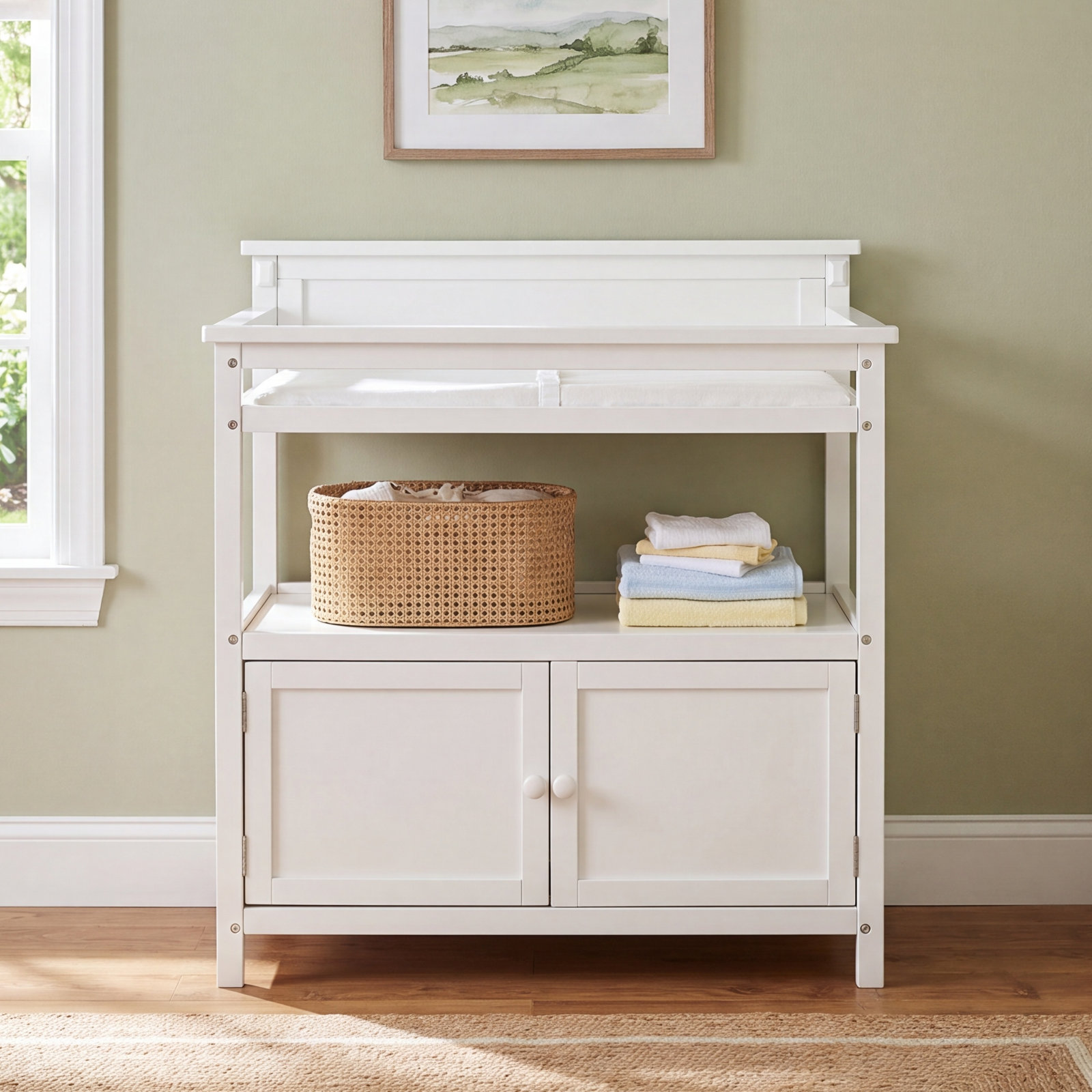 Armandale Teagan Changing Table with Pad, Gray