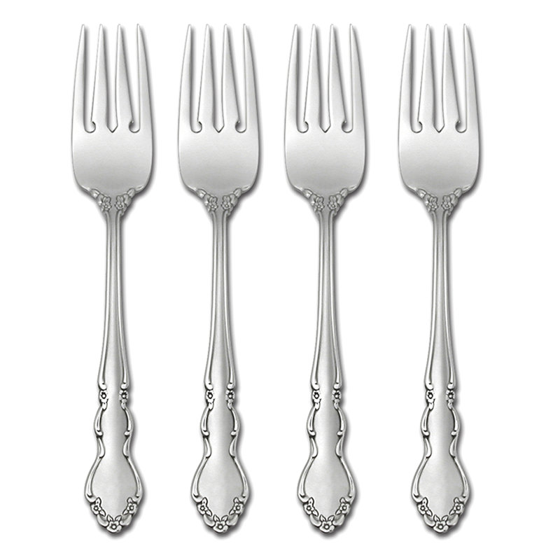 Oneida Dover Flatware Salad Forks, 18/10 Stainless Steel