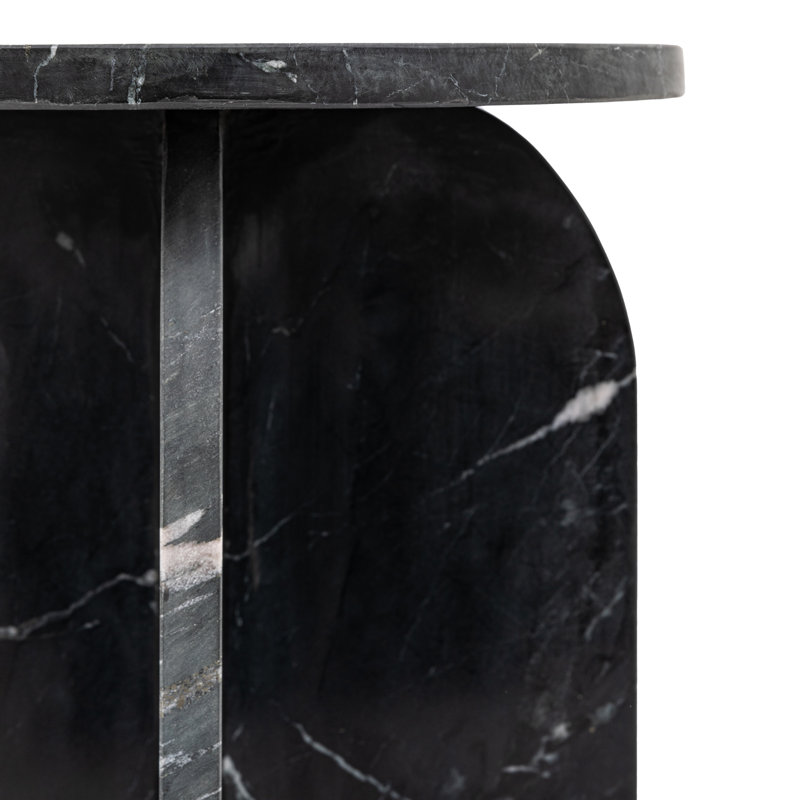 Amalfi Marble Side Table, Black