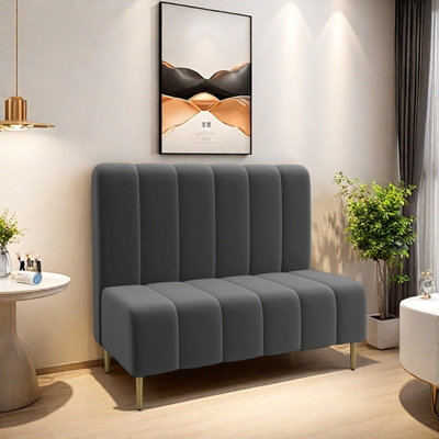 Dining Room, Cafe Velvet Double Sofa Booth