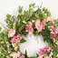 Couronne florale 26 po avec fleurs et hortensias pour la porte d'entrée