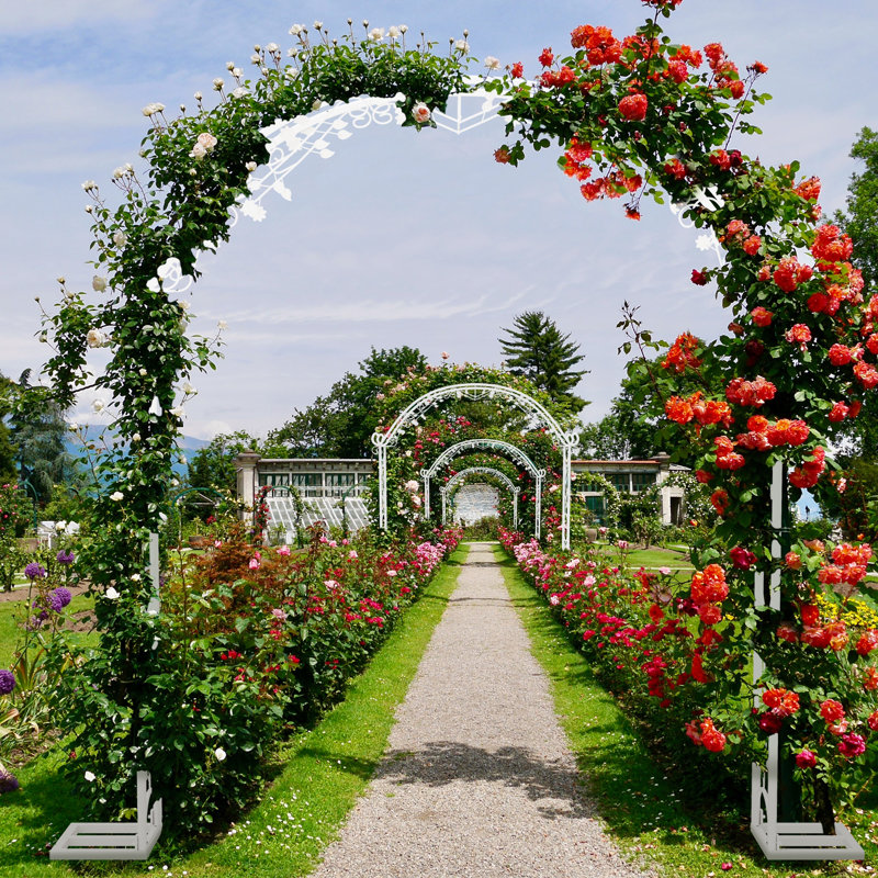 Large Wedding Arch Backdrop Stand Metal Arch Frame in White
