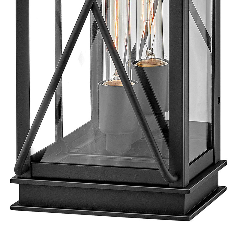 Montecito Black 1 - Bulb Outdoor Wall Lantern, 18.75" H x 7.5" W x 6.5" D
