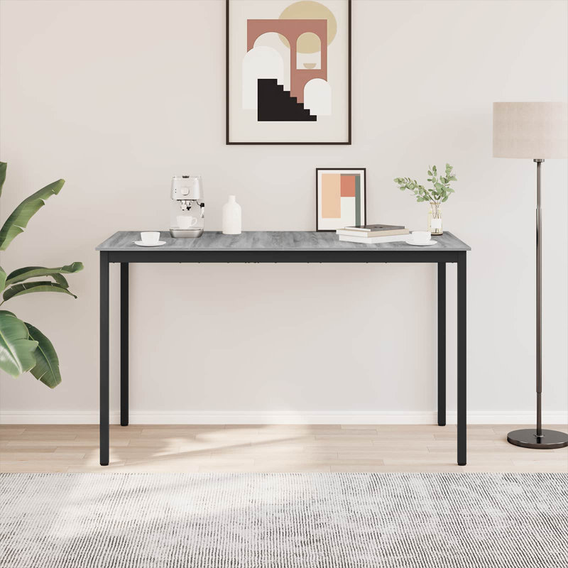 Standing Bar Table Engineered Wood, Grey, 105cmH x 180cmL x 90cmW