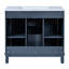Meuble-lavabo de salle de bain avec lavabo et miroir, armoire bleue 36 po, armoire 2 tiroirs bleue, moderne