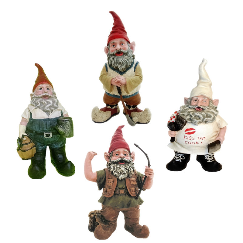 Statue de jardin gnome Nowaday, H 21 po x l 10,5 po x P 8 po
