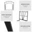 2 Seater Black Metal Garden Bench, Outdoor Patio Loveseat with Arch for Vines and Climbing Plants, Weather-Resistant Epoxy-Coated Metal Frame