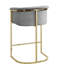 Tabouret de comptoir en velours Kanni-106895753