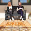 Banc oscillant de patio avec chaise berçante double en PEHD à lattes, noir vieilli-1173748520