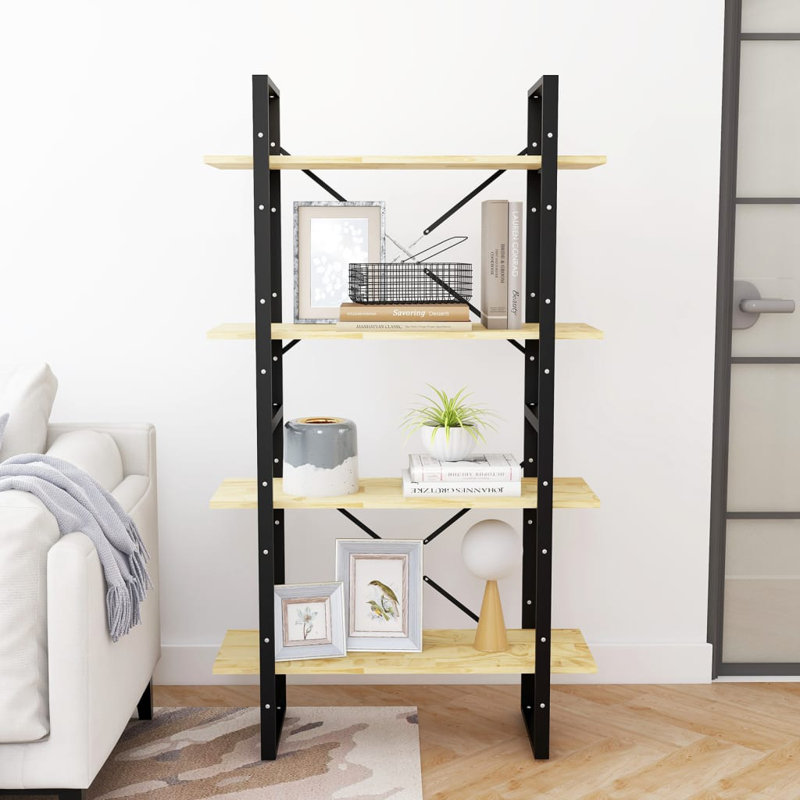 Bibliothèque standard en bois massif Jimie, Brun