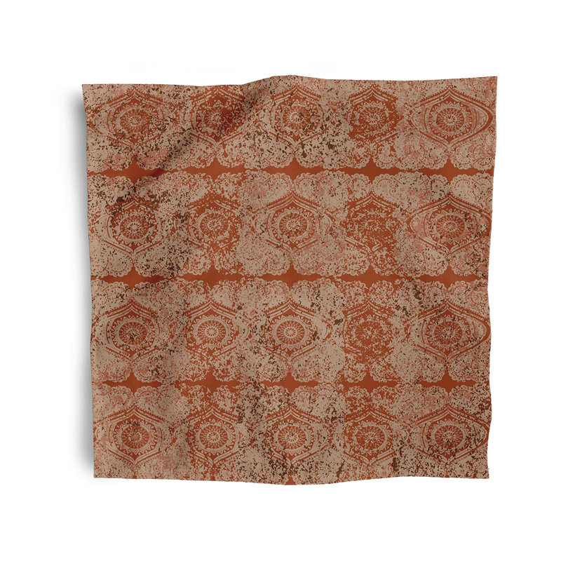 Chaketa Polyester Striped Square Napkin, Orange