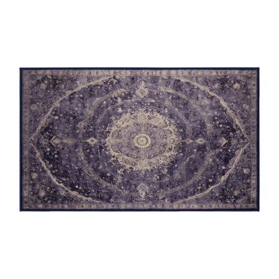 Tapis mauve lavable à la machine