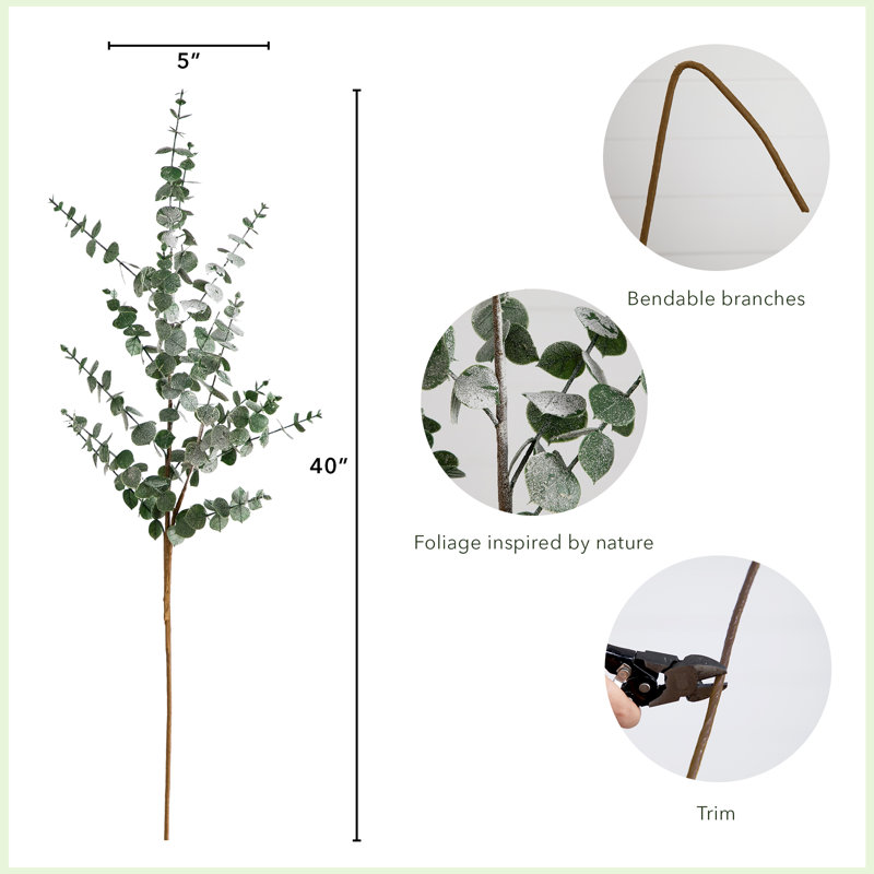 40in. Artificial Eucalyptus Stems, Set of 3