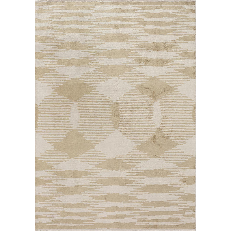 Tapis abstrait géométrique contemporain, Rectangle 9 pi 10 po x 14 pi