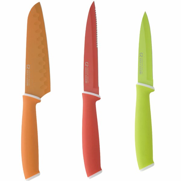 Starfrit Set of Ceramic Knives Knife Set 1 x Paring Knife 1 x