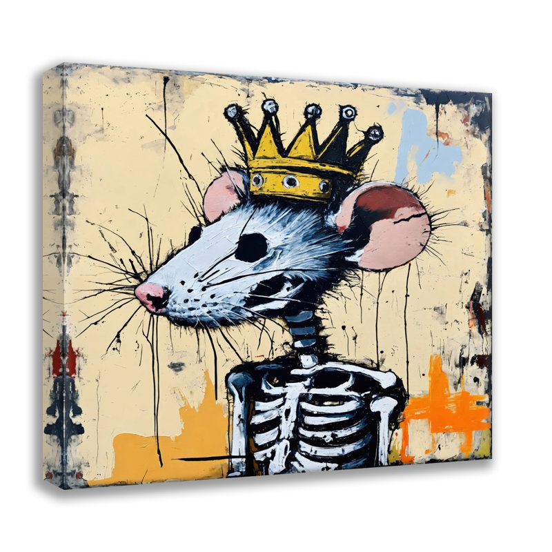 Rat, 8-Hommage-Basquiat, estampe numérique sur toile tendue avec châssis, H 15 po x l 15 po