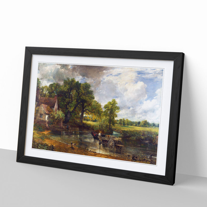 The Hay Wain by John Constable - Framed Print, 48cm H x 65cm W x 2cm D, Black