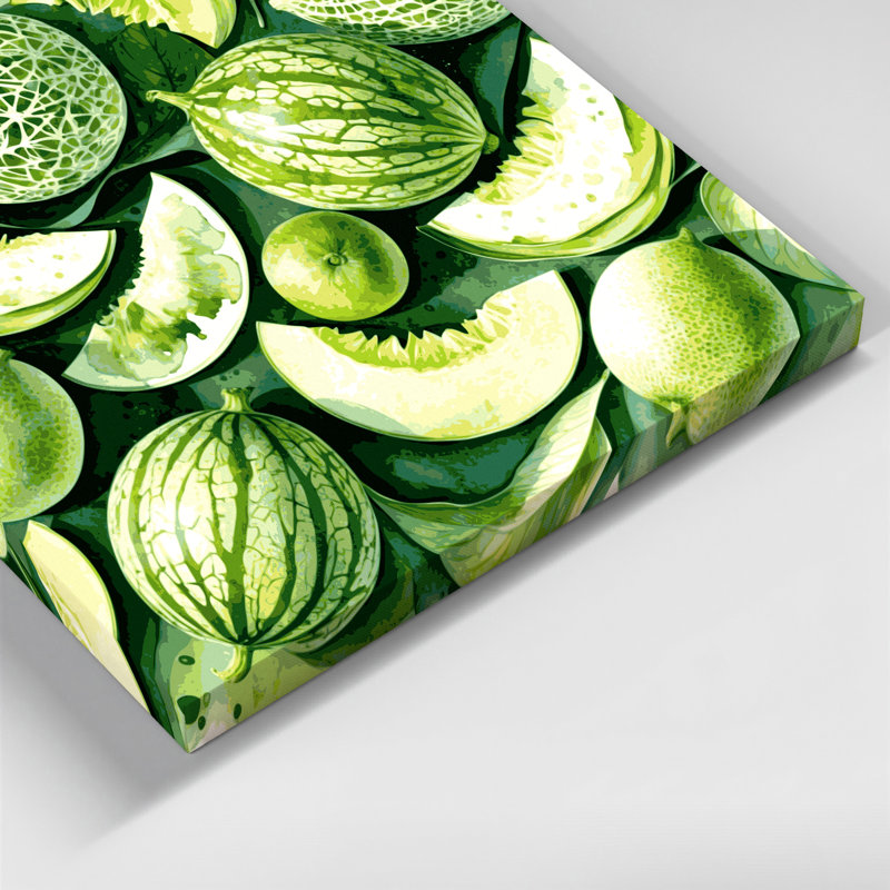 Art mural sur toile beige Fruit Honeydew, H 11 po x l 14 po