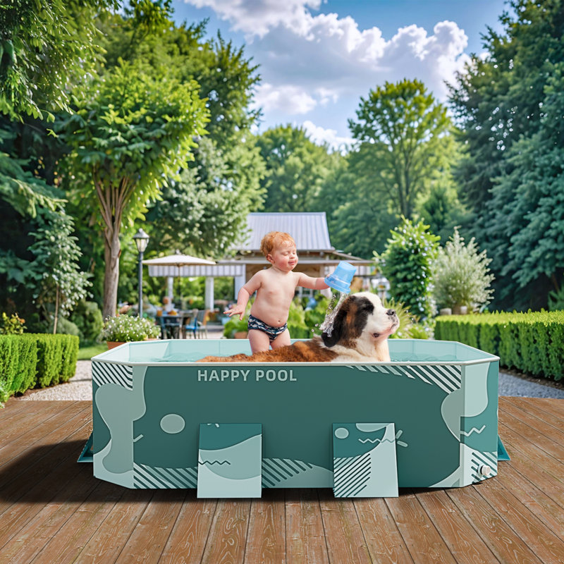 Devoko Polyvinyl Chloride (PVC) Kiddie Pool, 72.83" L x 53.94" W x 17.72" H