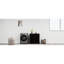 Armoire à lessive noire E1, deux compartiments, sacs peints et amovibles, capacité de charge de 100 livres, assemblage requis à la maison avec armoire de rangement pour perceuse - extérieur peint-912818191-912818186