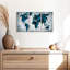 Impression sur toile multicolore carte du monde-93059209