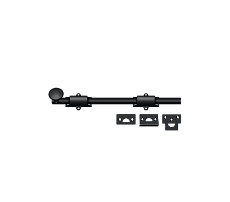 Deltana 12SB19 12" Surface Bolt; Heavy Duty; Black Finish