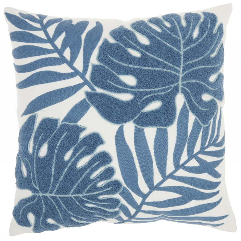 Elsa Square Pillow Cover & Insert, Blue