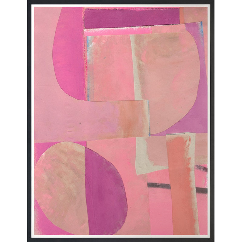 Pretty In Pink Print by Ngo, PC, 44" H x 34" W, Black Framed