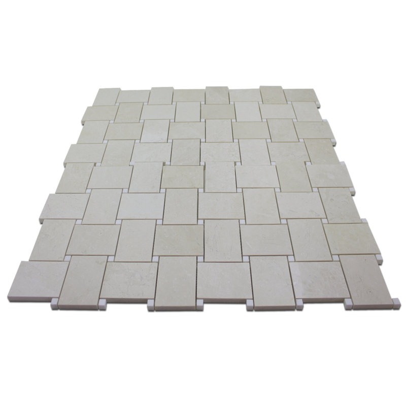 LARGE BASKET WEAVE PERLA w/ DOLOMITE DOT
