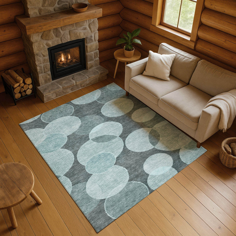 Tapis géométrique de qualité supérieure lavable à la machine AMF1751, Rectangle 10 pi x 14 pi