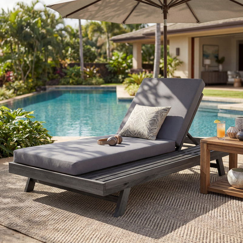 Lounge Chaise Set, Black