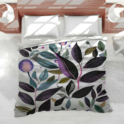 Botanical Leaves Bedding Floral Comforter Bohemian Boho