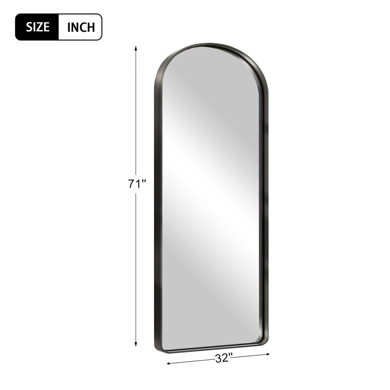 Miroir de plancher Arch, Noir, noir, noir, noir