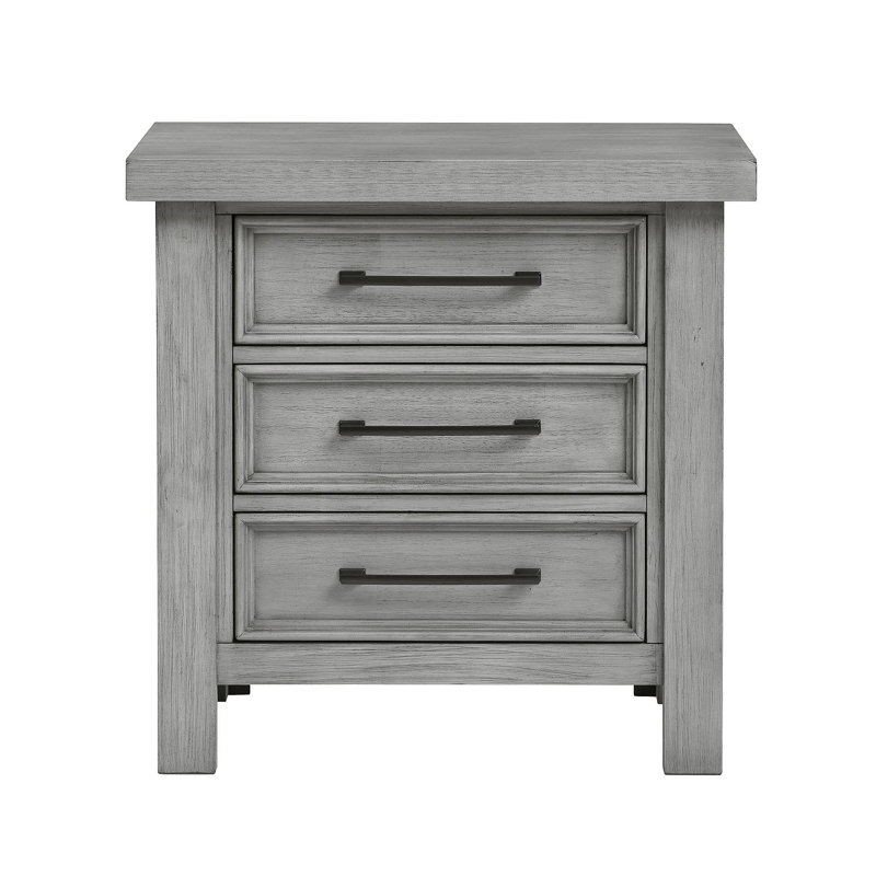 Armoire de chevet transitionnelle 3 pièces