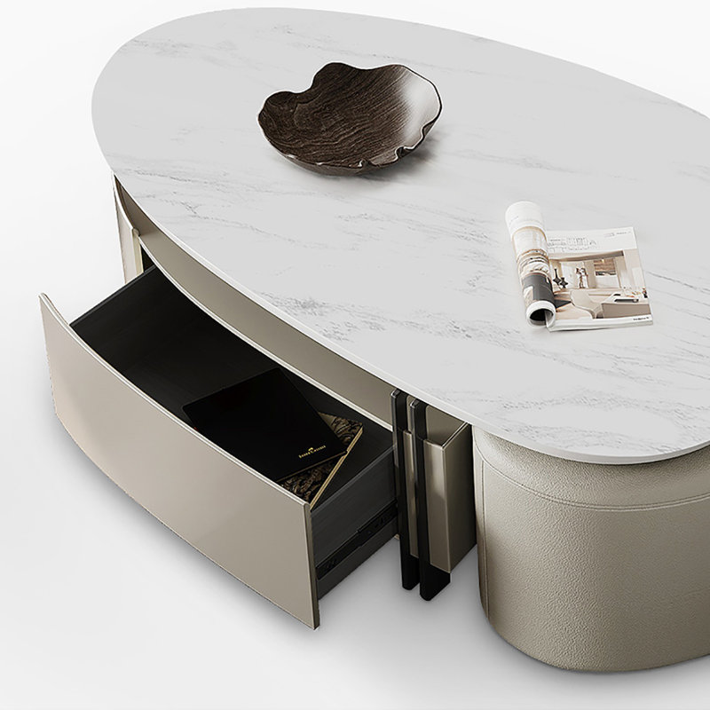 Table basse très simple en pierre micro-cristalline