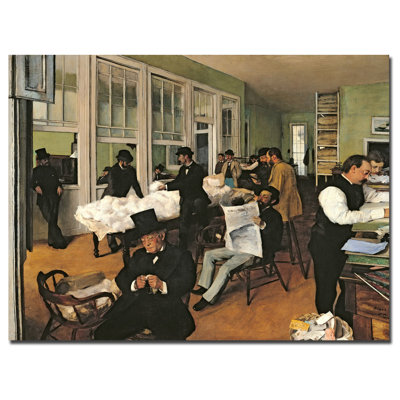 «The Cotton Exchange, New Orleans, 1873» par Edgar Degas, reproduction sur toile