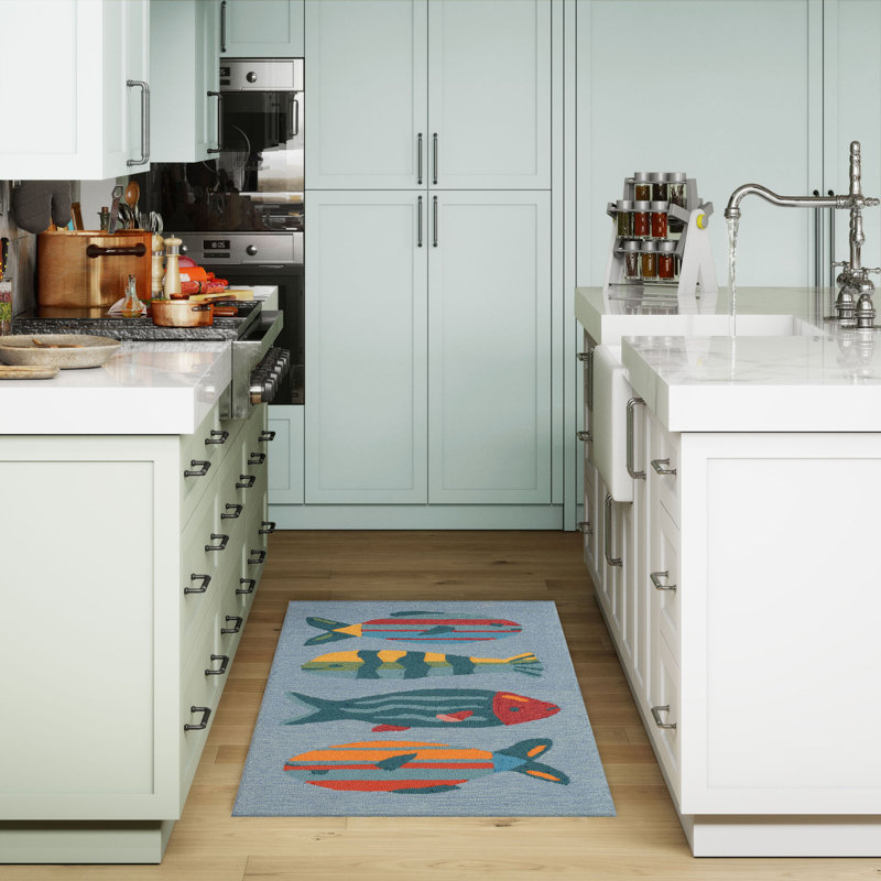 Polyester Kitchen Mat, Rectangle 2'6" x 4'
