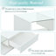 Rectangular Coffee Table With Particle Board And Tempered Glass, Black Practical Design Glass Top-1182528573