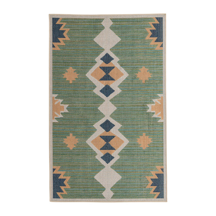 Lauryn Machine Woven Moroccan Indoor and Outdoor Area Rug 