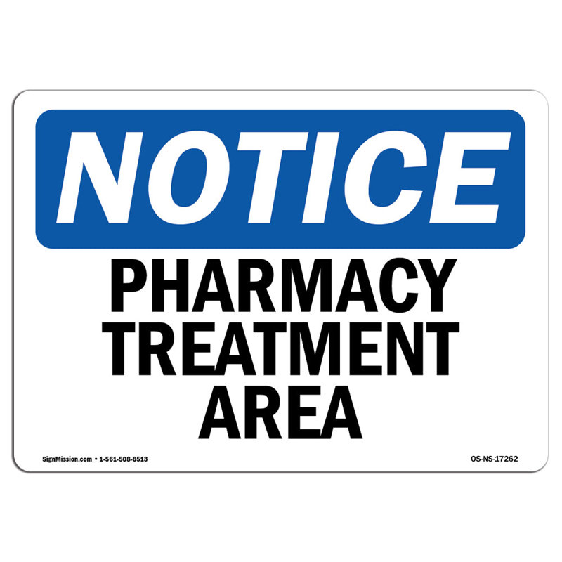 Enseigne de zone de traitement de pharmacie