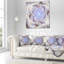 Fractal Flower in Light Blue Digital Art - Floral Printed Pillow-29483833-29483837