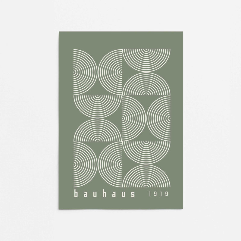 «Green Bauhaus Composition II», reproduction, H 16 po x l 12 po x P 0,1 po, Impression sans cadre, Ne s’applique pas